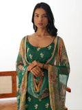 Special Green Thread Work Organza Mehendi Wear Suit With Dupatta - Zeel Clothing