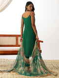 Special Green Thread Work Organza Mehendi Wear Suit With Dupatta - Zeel Clothing