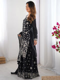 Spectacular Black Sequins Georgette Eid Special Sharara Suit - Zeel Clothing