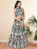 Spectacular Green Sequins Net Party Wear Lehenga Choli With Dupatta - Zeel Clothing