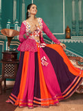 Spectacular Multi-Color Rayon Navratri Lehenga Choli With Jacket - Zeel Clothing
