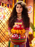 Spectacular Multi-Color Silk Lehenga With Multi Thread Work Choli And Dupatta - Zeel Clothing