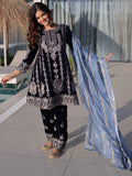 Spectacular Navy Blue Zari Embroidery Velvet Wedding Wear Salwar Kameez