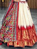 Spectacular Red Paithni Print Silk Festive Wear Lehenga Choli - Zeel Clothing