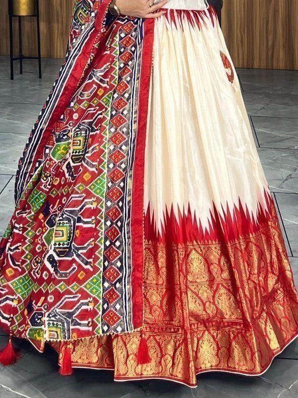 Spectacular Red Paithni Print Silk Festive Wear Lehenga Choli - Zeel Clothing