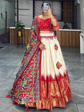 Spectacular Red Paithni Print Silk Festive Wear Lehenga Choli - Zeel Clothing
