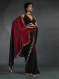 Spectacular Red Shaded Satin Wedding Wear Saree With Blouse - Zeel Clothing