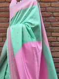 Spectacular Sea Green Zari Weaving Silk Saree With Blouse - Zeel Clothing