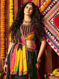 Splendid Black Digital Printed Silk Festive Special Lehenga With Blouse - Zeel Clothing