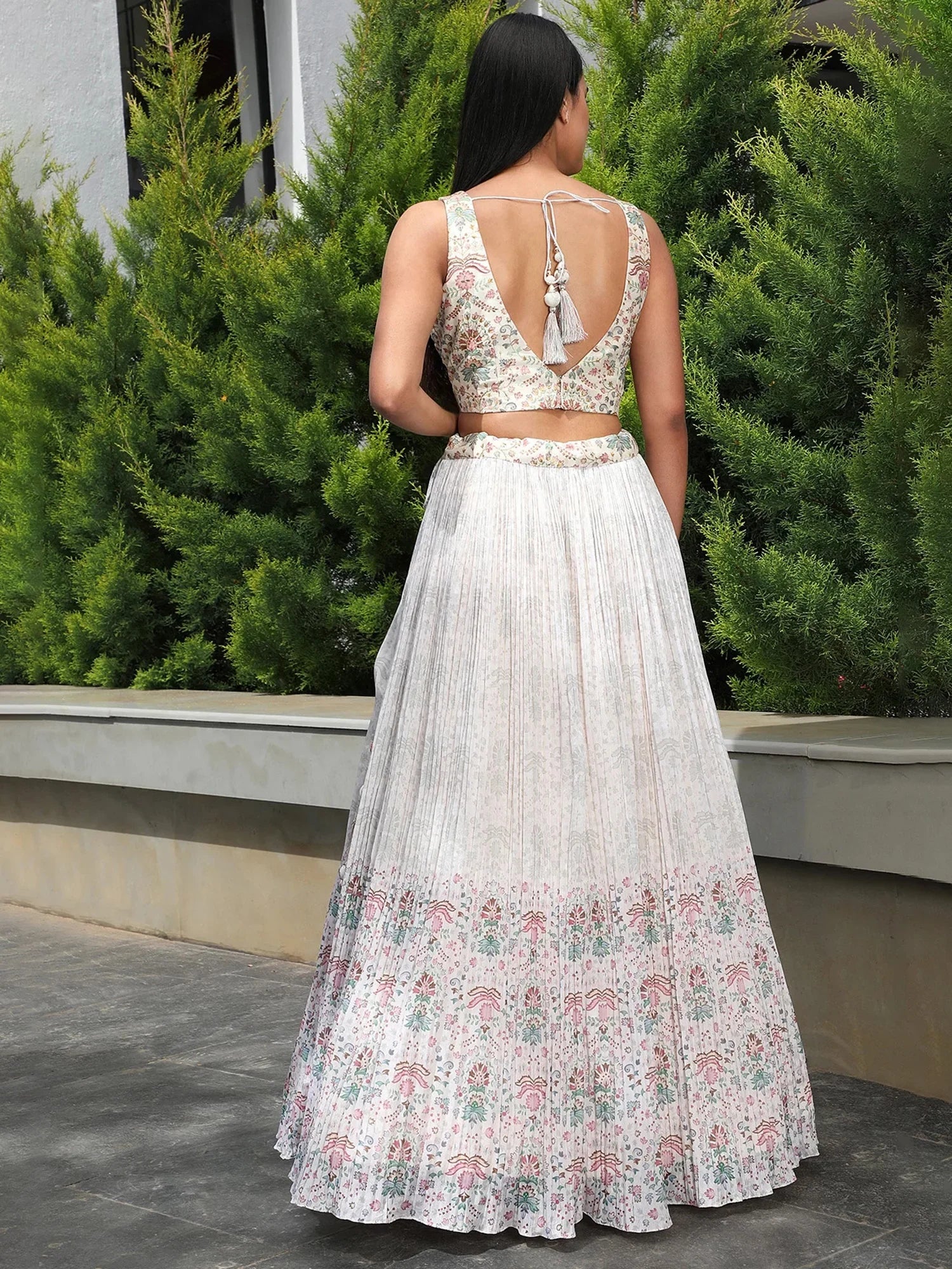 Splendid Off-White Georgette Wedding Lehenga Choli - Zeel Clothing