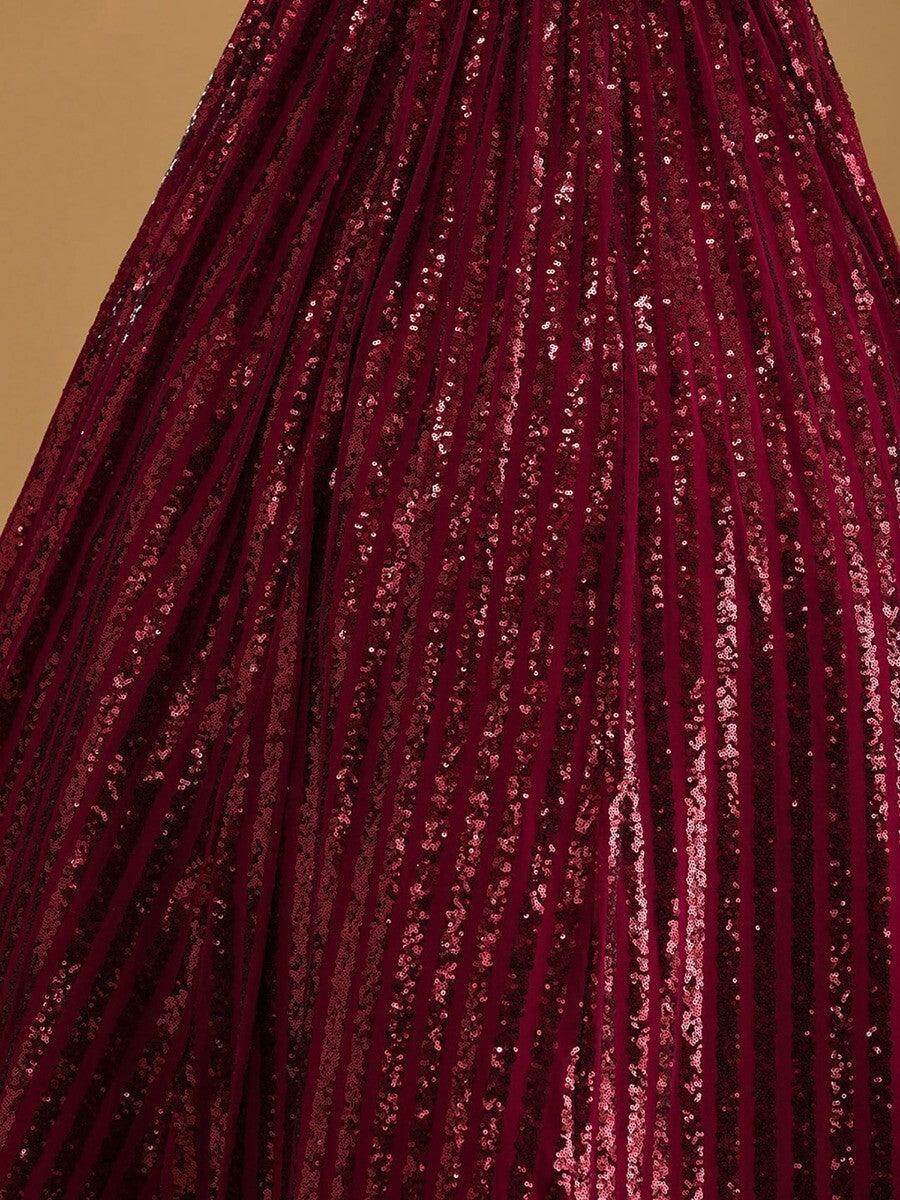 Splendid Red Embroidered Georgette Engagement Wear Lehenga Choli - Zeel Clothing
