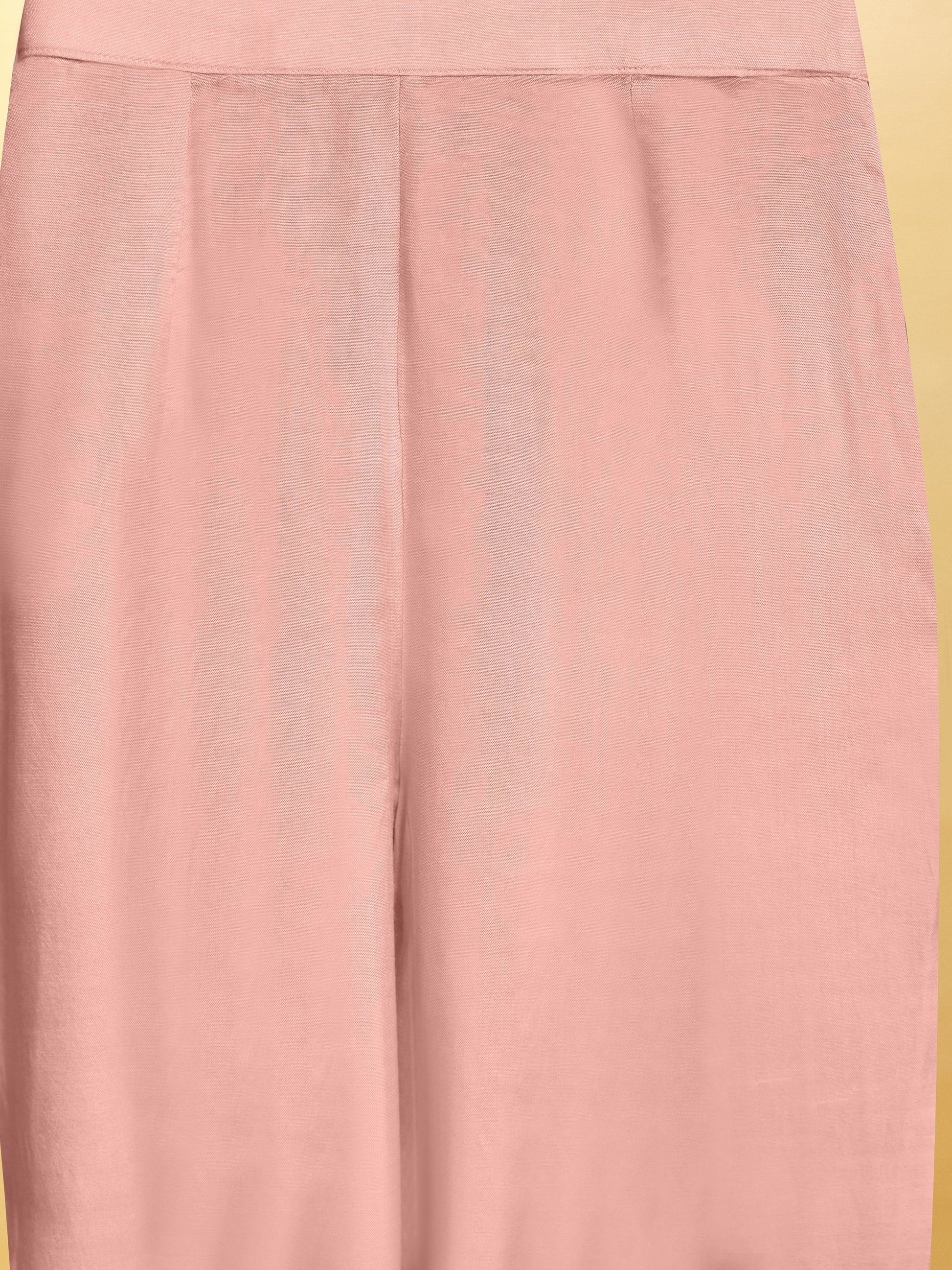 Stunning Baby Pink Sequins Georgette Festival Wear Palazzo Suit - Zeel Clothing