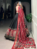 Stunning Black Patola Printed Silk Lehenga Choli With Dupatta - Zeel Clothing