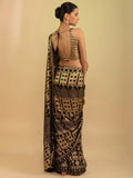 Stunning Black Sequins Georgette Festival Wear Saree With Blouse - Zeel Clothing