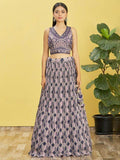 Stunning Blue Zari Work Chinon Traditional Lehenga Choli - Zeel Clothing