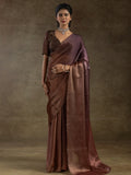 Stunning Brown Satin Festive Wear Pre-Stitched Saree With Blouse - Zeel Clothing