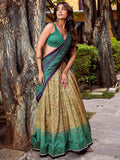 Stunning Green Printed Silk Traditional Wear Lehenga With Dupatta