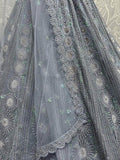 Stunning Grey Sequins Net Designer Lehenga Choli With Dupatta - Zeel Clothing