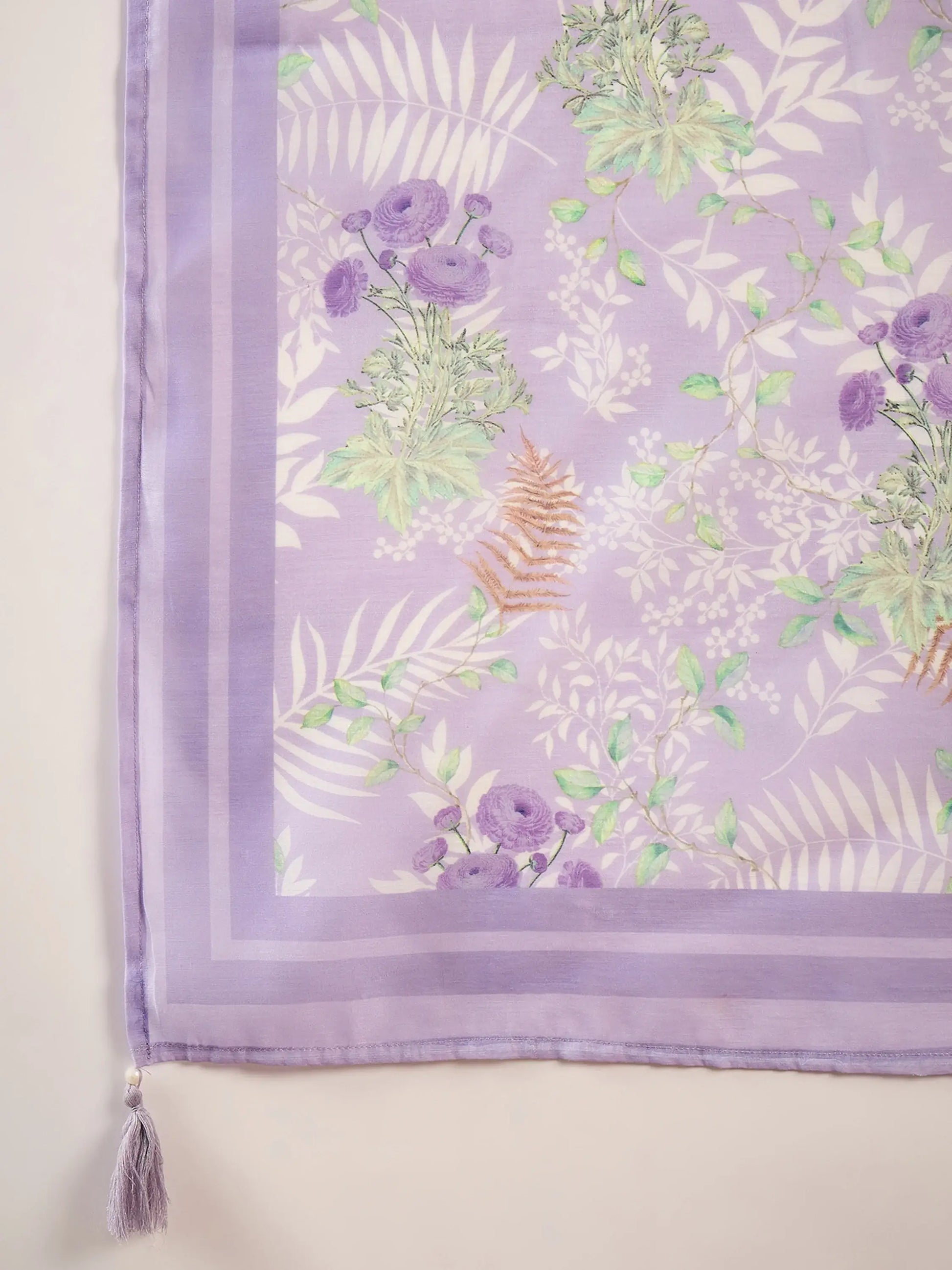 Stunning Lavender Embroidered Organza Pant Suit With Dupatta - Zeel Clothing