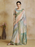 Stunning Multi Color Digital Printed Silk Festival Wear Saree With Blouse - Zeel Clothing