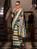 Stunning Multi-Color Floral Printed Cotton Casual Wear Saree - Zeel Clothing