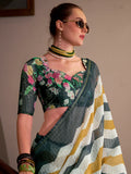 Stunning Multi-Color Floral Printed Cotton Casual Wear Saree - Zeel Clothing