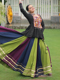Stunning Muti-Color Gota Patti Lace Rayon Festive Wear Lehenga With Peplum Top - Zeel Clothing