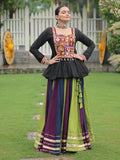 Stunning Muti-Color Gota Patti Lace Rayon Festive Wear Lehenga With Peplum Top - Zeel Clothing
