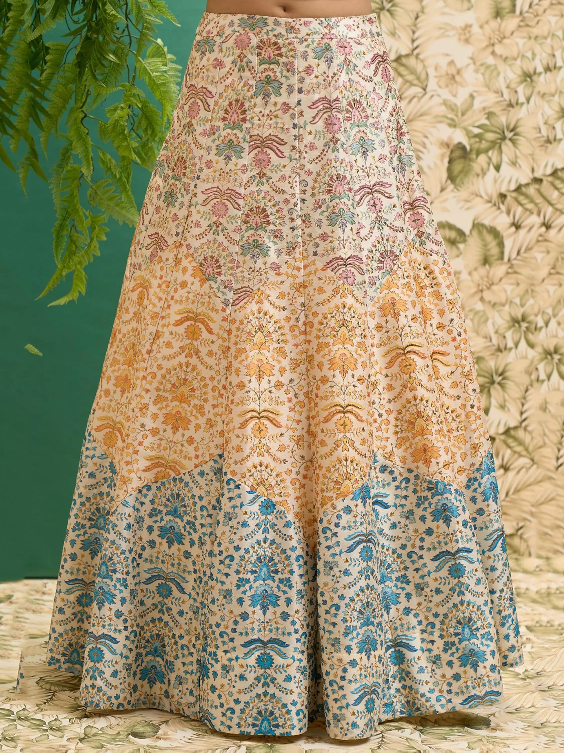 Stunning Off-White Printed Art Silk Wedding Lehenga Choli With Dupatta - Zeel Clothing