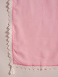 Stunning Pink Embroidered Cotton Readymade Anarkali Suit Pant - Zeel Clothing