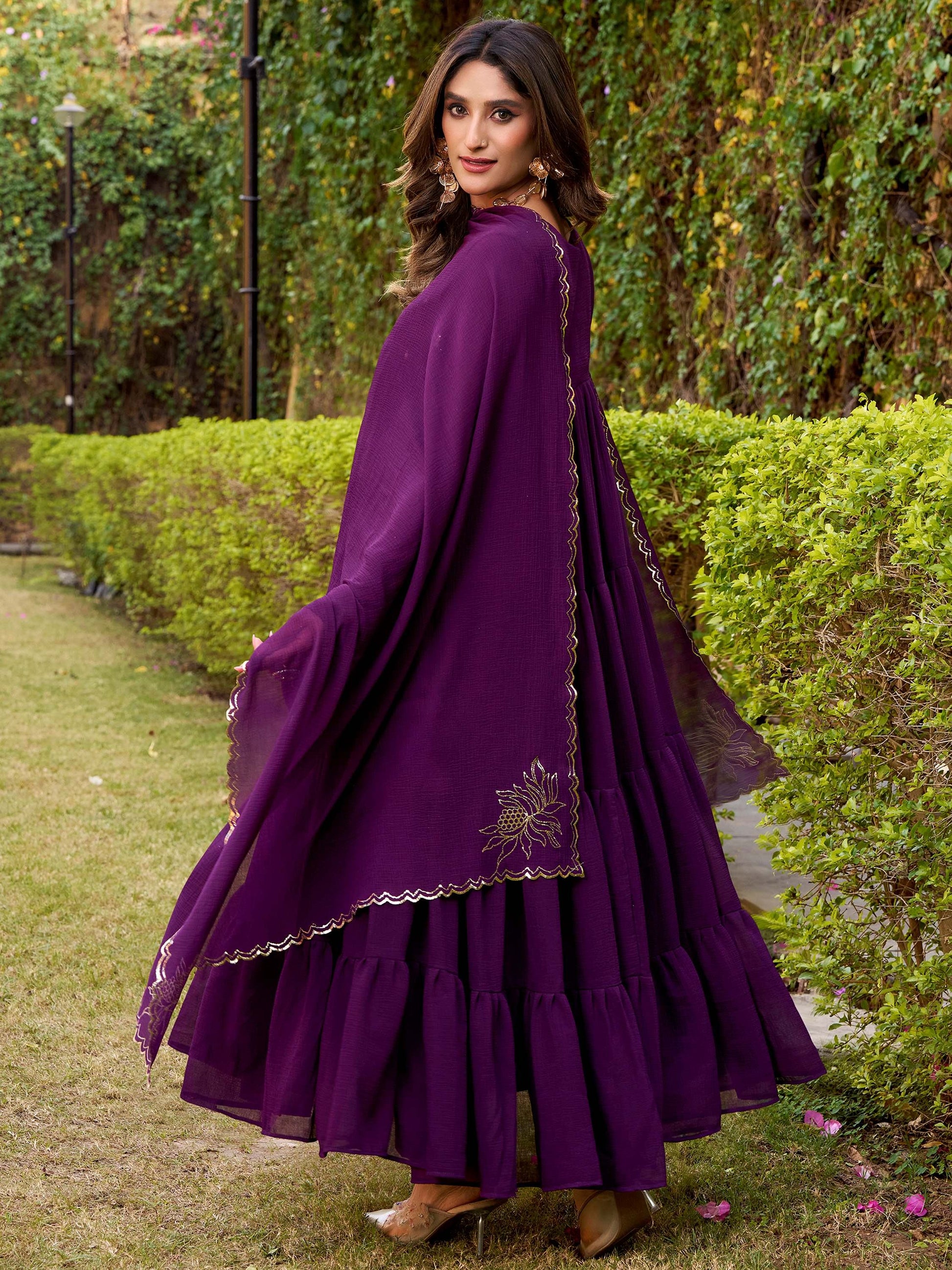 Stunning White Chiffon Festive Wear Salwar Kameez With Dupatta 