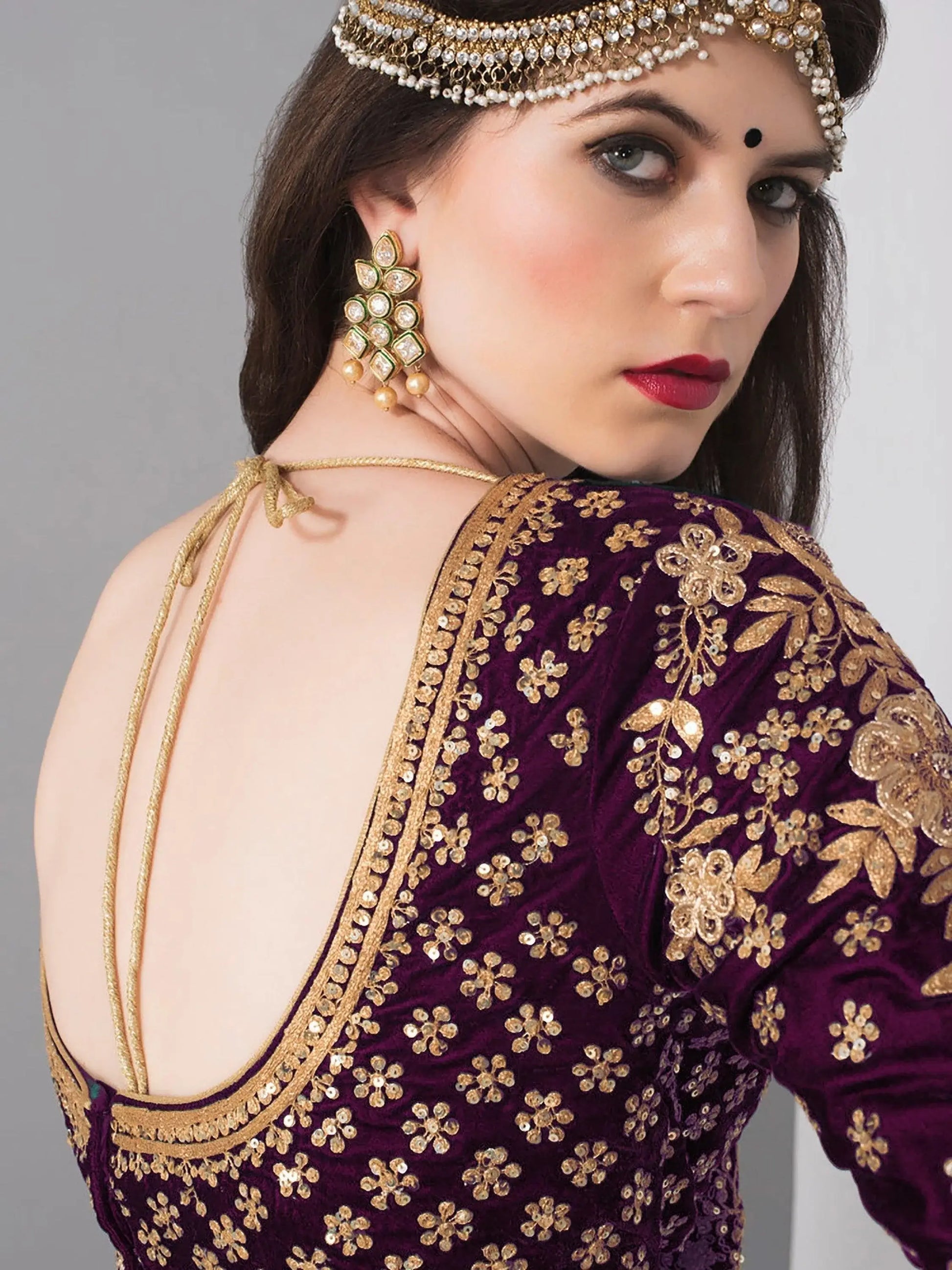 Stunning Purple Colored Partywear Embroidered Lehenga Choli - Zeel Clothing