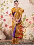 Stunning Purple Patola Printed Tussar Silk Event Wear Saree With Blouse - Zeel Clothing