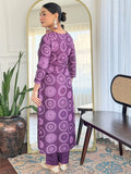 Stunning Purple Printed Rayon Designer Pant Suit With Dupatta - Zeel Clothing