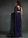 Stunning Purple Satin Party Wear Pre-Stitched Saree With Blouse - Zeel Clothing