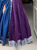 Stunning Purple Zari Weaving Dupion Silk Wedding Wear Lehenga Choli - Zeel Clothing