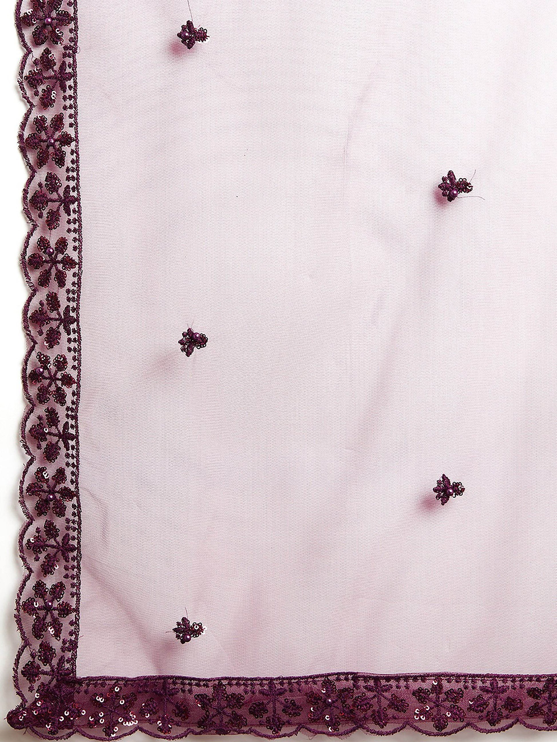 Stunning Wine Embroidered Net Wedding Wear Lehenga Choli With Dupatta - Zeel Clothing
