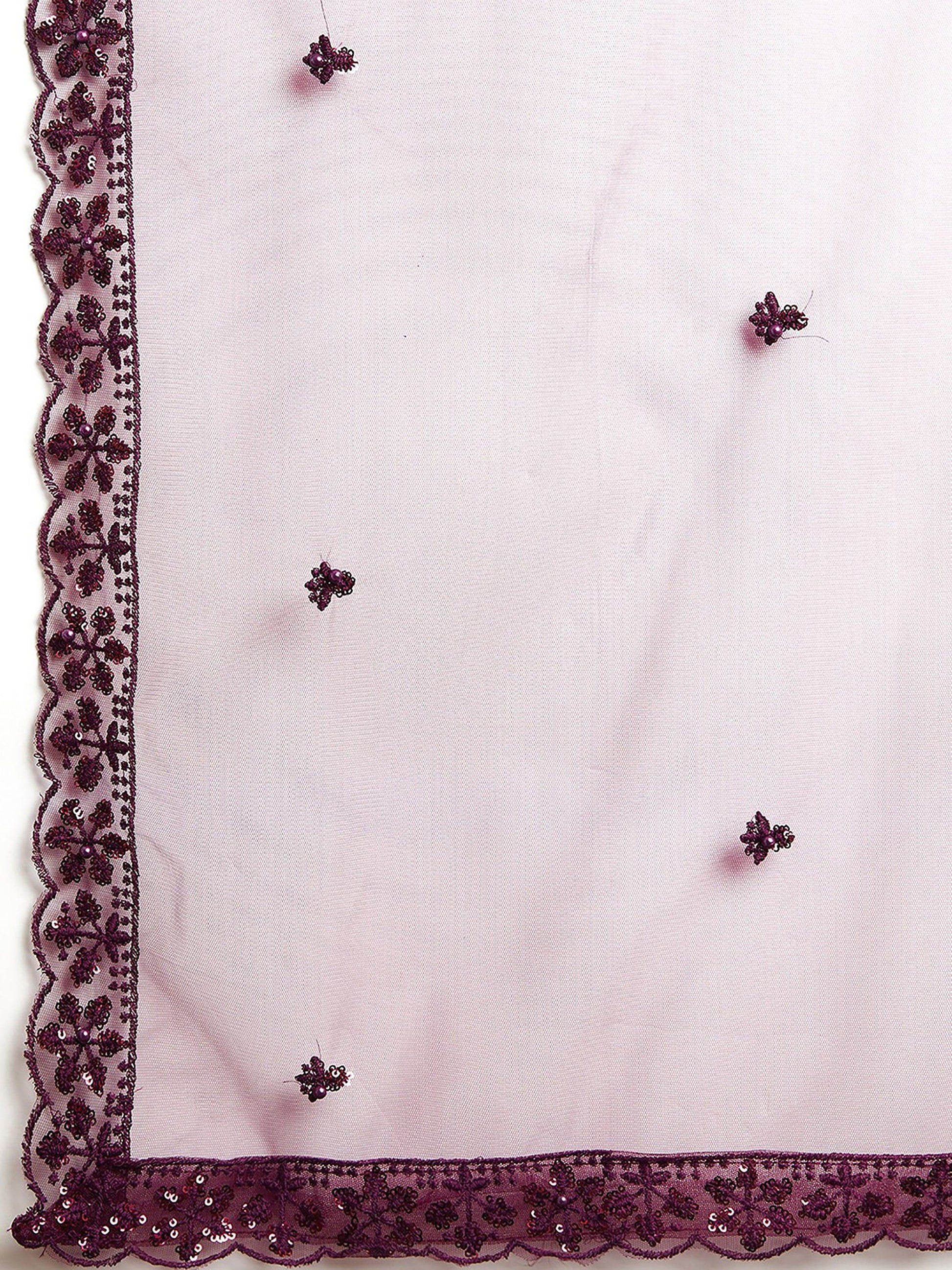Stunning Wine Embroidered Net Wedding Wear Lehenga Choli With Dupatta - Zeel Clothing