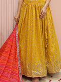 Stunning Yellow Zari Work Georgette Haldi Wear Lehenga With Blouse - Zeel Clothing