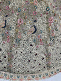 Stupendous White Thread Work Net Reception Wear Lehenga Choli With Dupatta