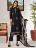 Stylish Black Thread Embroidery Organza Evening Wear Pant Suit With Dupatta