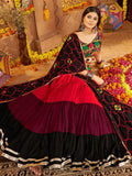 Stylish Multi-Color Embroidered Cotton Navratri Special Lehenga Choli With Dupatta - Zeel Clothing