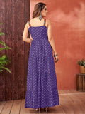 Stylish Purple Bandhani Print Georgette Navratri Special Gown - Zeel Clothing