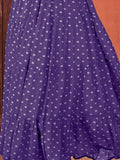Stylish Purple Bandhani Print Georgette Navratri Special Gown - Zeel Clothing