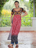 Superb Black Bandhani Printed Rayon Navratri Wear Long Kurti - Zeel Clothing