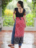 Superb Black Bandhani Printed Rayon Navratri Wear Long Kurti - Zeel Clothing