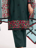 Superb Green Thread Embroidered Georgette Salwar Suit - Zeel Clothing