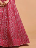 Superb Hot Pink Thread Embroidered Net Party Wear Lehenga Choli - Zeel Clothing