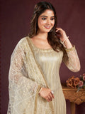 Superb Off-White Sequins Net Wedding Wear Salwar Kameez With Dupatta - Zeel Clothing