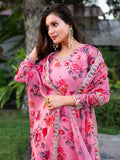 Superb Pink Floral Printed Georgette Festival Wear Sharara Suit - Zeel Clothing